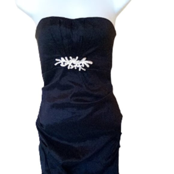 LE CHATEAU Black Strapless Evening Cocktail Dress XXS NEW NWT - Picture 2 of 5